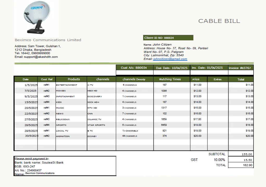  Minol USA business utility bill 
